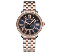 STÜHRLING Original Women's Celestia Quartz 38mm Watch - Sunray Dial, Crystal Bezel, Steel Band in Blue