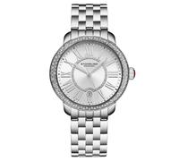 STÜHRLING Original Women's Celestia Quartz 38mm Watch - Sunray Dial, Crystal Bezel, Steel Band in Silver