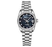 STÜHRLING Original Women's Lineage Quartz 31mm Watch With Crystal Markers in Black