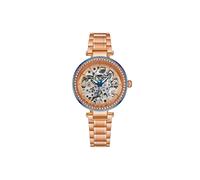 STÜHRLING Original Women's Stuhrling Automatic Skeleton Dial Watch w/ Crystal Studded Bezel & Stainless Steel Link Bracelet 36mm Case, 3 ATM Water STÜHRLING Original Rose Gold One Size
