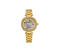 STÜHRLING Original Women's Stuhrling Automatic Skeleton Dial Watch with Crystal Studded Bezel & Stainless Steel Link Bracelet 36mm Case