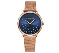 Symphony 3928 Wrist Watch Quartz 35mm Case with Crystal Studded Dial and Stainless steel Mesh bracelet STÜHRLING Original Rose One Size