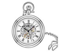 Stührling Vintage Skeleton Pocket watch 6053.33113 - Unisex - 45 mm - Analogue - Automatic - Mineral Glass White 45 mm