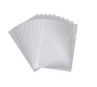 Stuff 4 Office - A4 Clear Plastic Document Wallets - Open Top & Side | 85 Micron Thickness | 100/500/1000 Pack Options