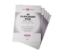 Stuff 4 Office | Flipchart Paper Pad | A1 Paper Plain | 40 sheets | White Presentation Flip Chart Paper for Meetings, Classrooms, Brainstorming, Training & Office Use
