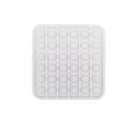 Stuff Certified Pop It - Fidget Anti Stress Toy Bubble Toy Silicone Square White