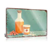 Stuff For Bedroom Collection Vintage Poster | Medicinal Bottles With Pills On A Table. Premium For Beach Living Room(30X40CM)