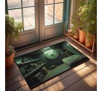 Stuff For Boys Room A Dimly Lit Room With A Large Clock On The Wall Doormat Fall Mats Outdoor Bar Accessories Man Cave(65X90CM)