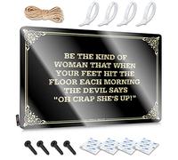 Stuff For Boys Room Be The Kind Of Woman That When Your Feet Hit The Floor Each Morning The Devil Says "Oh Crap She'S Up!" Metal Sign Tin Metal Sign Tin Wall Decor (Color : Colour, Size : 20X30CM)