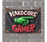 Stuff For Boys Room Hardcore Gamer: The Ultimate Gaming Experience Tapestry Outdoor Bar Decor Funny Home Decor(100X150CM)