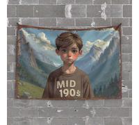 Stuff for Boys Room Vintage Mid 190S Adventure in The Mountains Tapestry Boys Bedroom Accessories Room Decor for Bedroom Ae(100X150CM)
