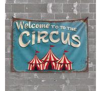 Stuff for Boys Room Welcome to The Circus: A Vintage Carnival Sign Tapestry Bed Room Decorations Men Cave Decor(75X100CM)