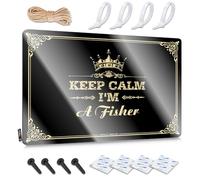 Stuff For Men Vintage Wall Decor Ideas | Keep Calm I'm A Fisher Modern Clearance Decoration(20X30CM)