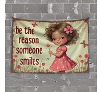 Stuff for Your Room Be The Reason Someone Smiles: A Joyful Journey with Flowers Tapestry Cave Man Bar Bar Stuff for Man Cave(100X150CM)