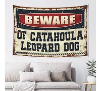 Stuff for Your Room Beware of Catahoula Leopard Dog Tapestry Unique Tapestry Decor for Man Cave(100X150CM)