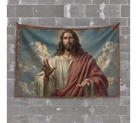 Stuff for Your Room Divine Presence: A Heavenly Figure Amidst Clouds Tapestry Cave Man Bar Men Decor(75X100CM)