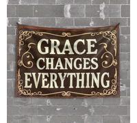 Stuff for Your Room Grace Changes Everything: A Inspirational Quote Sign Tapestry Man Cave Decorations Funny House Decor(100X150CM)