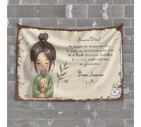 Stuff for Your Room Happy Day Wishes in Spanish: A Charming Greeting Card Design Tapestry Man Cave Decorations Funny House Decor(75X100CM)