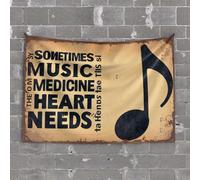Stuff for Your Room Music: The Medicine Our Hearts Need Tapestry Cave Man Bar Bar Stuff for Man Cave(75X100CM)
