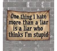 Stuff for Your Room Quote: 'One Thing I Hate More Than A Liar is A Who Thinks I' Tapestry Outdoor Bar Decor Bedroom Decor for Teens(75X100CM)