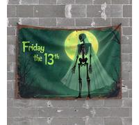 Stuff for Your Room Skeleton Bride Under The Haunting Moon: Friday The 13Th Tapestry Man Cave Decorations Funny House Decor(75X100CM)