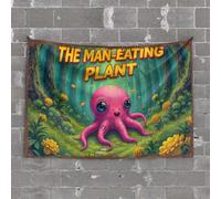 Stuff for Your Room The Man-Eating Plant: A Cute Forest Adventure Tapestry Man Cave Decorations Funny House Decor(75X100CM)