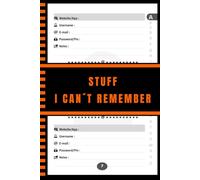 Stuff I Can't Remember: Password logbook & Internet Login Organizer