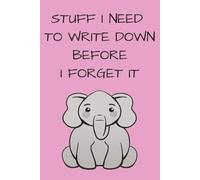 STUFF I NEED TO WRITE DOWN BEFORE I FORGET IT