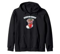 Stuff Me Daddy Christmas Stocking Naughty Christmas Zip Hoodie