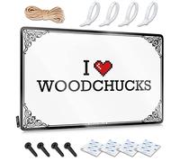 Stuff, Tin Wall Decor Funny Soft Area Wall Decor, Handcrafted Rustic Metal Tin Sign For Man Cave | Camper Holiday Gift Custom I Love Woodchucks(30X40CM)