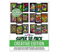 Stuff2Color Super Pack Of 18 Fuzzy Velvet 8X10 Inch Posters (Creative Edition)