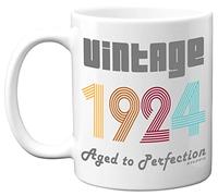 Stuff4 100th Birthday Gifts for Men Women - 1924 Vintage Coffee Mug, 11oz Ceramic Dishwasher Safe Mugs, Best Friend for Birthday or Christmas, Funny 100th Gifts Him Her