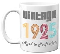 Stuff4 100th Birthday Gifts for Men Women - 1925 Vintage Coffee Mug, 11oz Ceramic Dishwasher Safe Mugs, Best Friend for Birthday or Christmas, Funny 100th Gifts Him Her