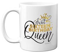 Stuff4 16th Birthday Mug for Girls Her - Sweet 16 - Happy Sixteenth Gift 16 Birthday Girl for Daughter Granddaughter Niece Sister Friend Cousin Female Gifts 11oz Ceramic Dishwasher Safe Coffee Mugs