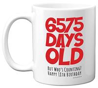 Stuff4 18th Birthday Mug Gift for Girls and Boys Her or Him, 6575 Days Old
