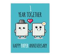 Stuff4 1st Anniversary Poster Unframed - 1 Year Together - Happy 1st Wedding Anniversary Cute Gifts for Husband Girlfriend Wife Companion Boyfriend Partner, 8x10 Inch Anniversaries Posters