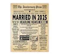 Stuff4 1st Anniversary Poster Unframed, Married In 2025 Newspaper