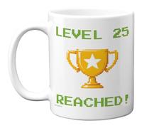 Stuff4 25th Birthday Mug, Level 25 Reached