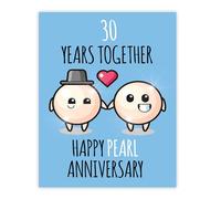Stuff4 30th Anniversary Poster Unframed - 30 Years Together - Happy 30th Wedding Anniversary Cute Gifts for Partner Husband Girlfriend Wife Companion Boyfriend, 8x10 Inch Anniversaries Posters
