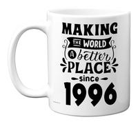 29th Birthday Mug Gift for Men Women - Making the World a Better Place Since 1996 - Happy 29 Birthday Gifts for Grandad Grandma Nan Retro Back In 1996 Age Twenty-Nine Bday, 11oz Ceramic Coffee Mugs