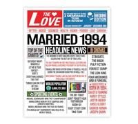 Stuff4 31st Anniversary Poster Unframed - Married In 1994 Newspaper - Happy 31st Wedding Anniversary for Men Women Vintage Gifts Retro Back In 1994, 8x10 Inch Thirty-First Anniversaries Posters