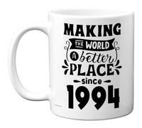 31st Birthday Mug Gift for Men Women - Making the World a Better Place Since 1994 - Happy 31 Birthday Gifts for Grandad Grandma Nan Retro Back In 1994 Age Thirty-One Bday, 11oz Ceramic Coffee Mugs