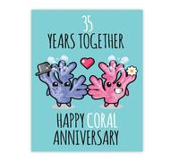 Stuff4 35th Anniversary Poster Unframed - 35 Years Together - Happy 35th Wedding Anniversary Cute Gifts for Boyfriend Partner Husband Girlfriend Wife Companion, 8x10 Inch Anniversaries Posters