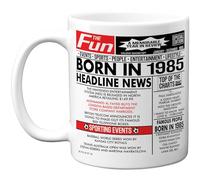 40th Birthday Mug Gift for Men Women - Born in 1985 Newspaper - Happy 40 Birthday Gifts for Brother Sister Friends Vintage Retro Back in 1985 Age Forty Bday, 11oz Ceramic Coffee Mugs