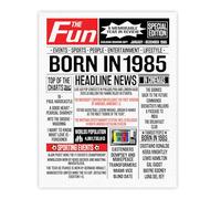 Stuff4 41st Birthday Poster Unframed, Born In 1985 Newspaper
