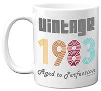 Stuff4 42nd Birthday Gifts for Men Women - 1983 Vintage Coffee Mug, 11oz Ceramic Dishwasher Safe Mugs, Best Friend for Birthday or Christmas, Funny 42nd Gifts Him Her