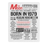 Stuff4 46th Birthday Poster Unframed - Born In 1979 Newspaper - Happy 46th Birthday Gifts for Men Women Vintage Retro Back In 1979, 8x10 Inch Forty-Six Forty-Sixth Bday Party Decor Decoration