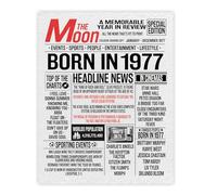 Stuff4 48th Birthday Poster Unframed - Born In 1977 Newspaper - Happy 48th Birthday Gifts for Men Women Vintage Retro Back In 1977, 8x10 Inch Forty-Eight Forty-Eighth Bday Party Decor Decoration