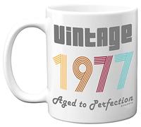 Stuff4 49th Birthday Gifts for Men Women - 1977 Vintage Coffee Mug, 11oz Ceramic Dishwasher Safe Mugs, Best Friend for Birthday or Christmas, Funny 49th Gifts Him Her
