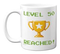 Stuff4 50th Birthday Mug, Level 50 Reached